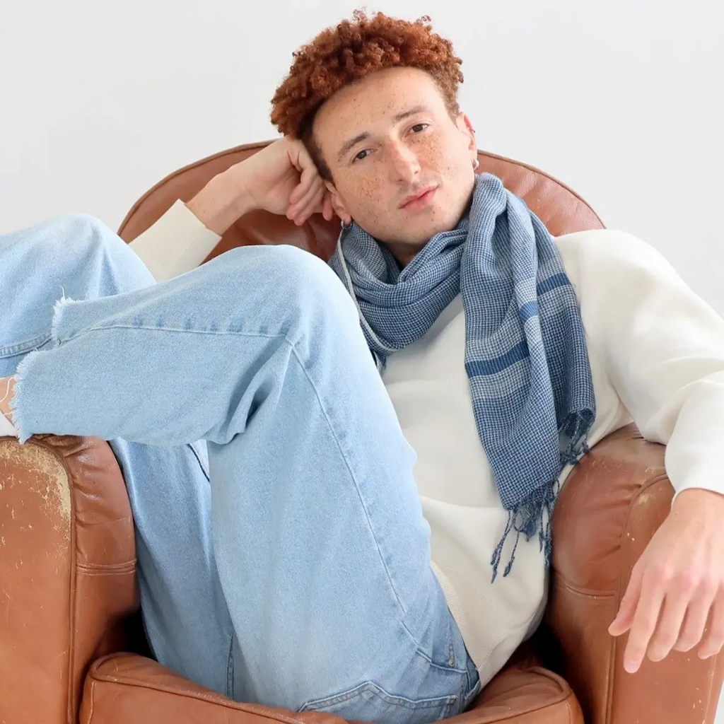 Monsieur Charli - Schal MAXENCE bleu