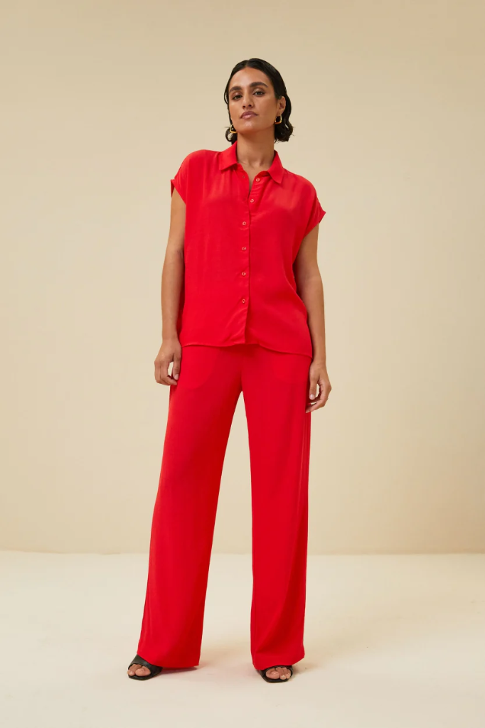 By Bar - Kiek Viscose Top Poppy Red 305
