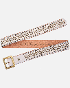 Amsterdam Heritage - Ledergürtel EZRA - Studded Leather Belt with Square Buckle off white