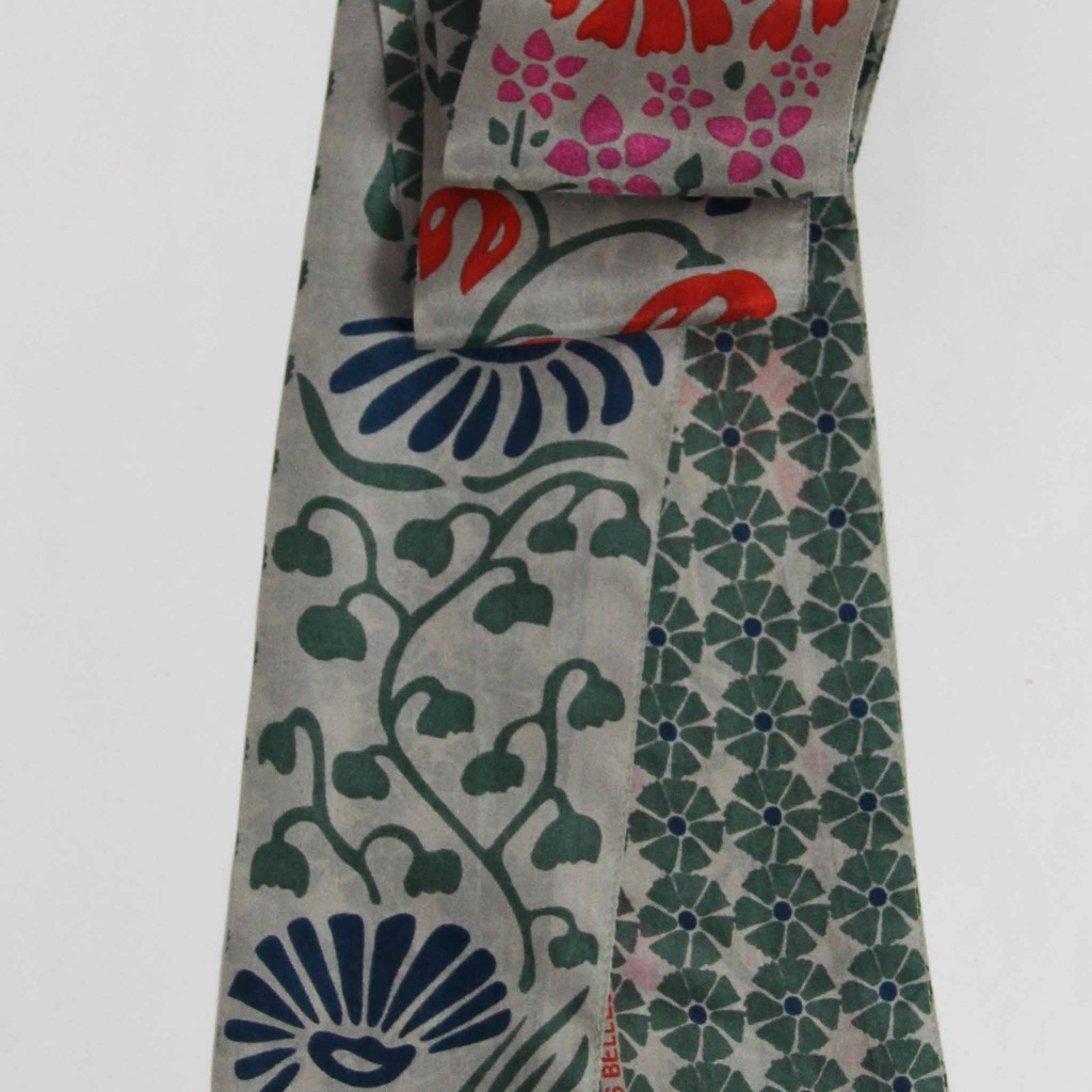 Les Belles Vagabondes - Seidenschal Bandeau Clematite Kaki