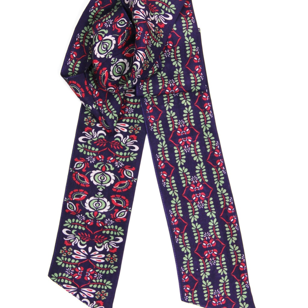 Les Belles Vagabondes - Seidenschal Bandeau Sofia Prune