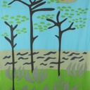 Les Belles Vagabondes - Schal Cap breton vert green - 100 % Bio-Baumwolle