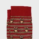 Billybelt - Baumwollsocken Animal MARCEL gestreift - red, light brown