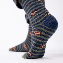 Billybelt - Baumwollsocken Animal TECKEL gestreift - navy blue khaki
