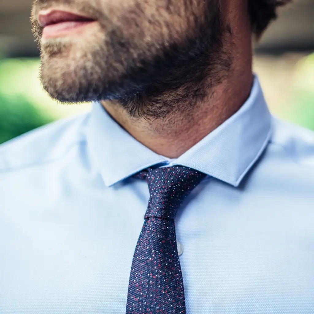 Billybelt - Krawatte Wool Tie - navy, rot