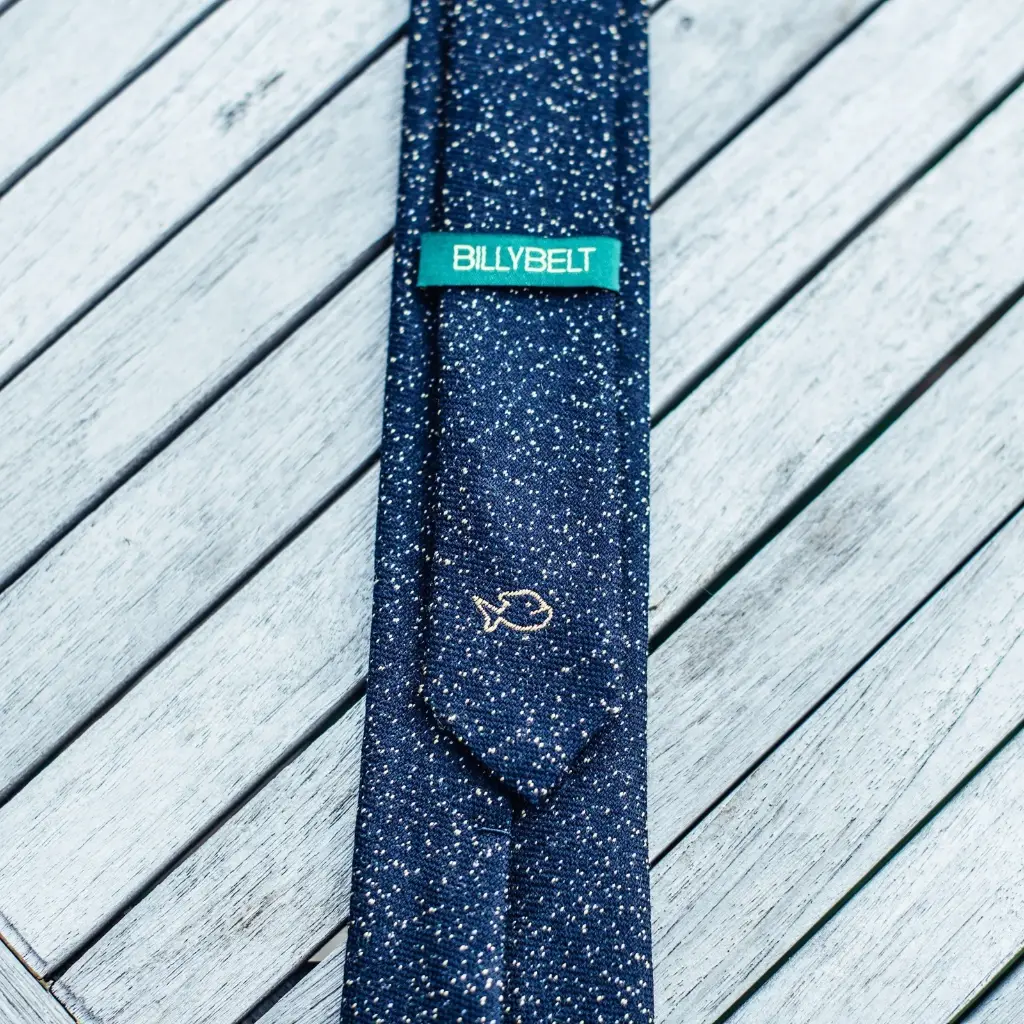 Billybelt - Krawatte Wool Tie - navy, yellow