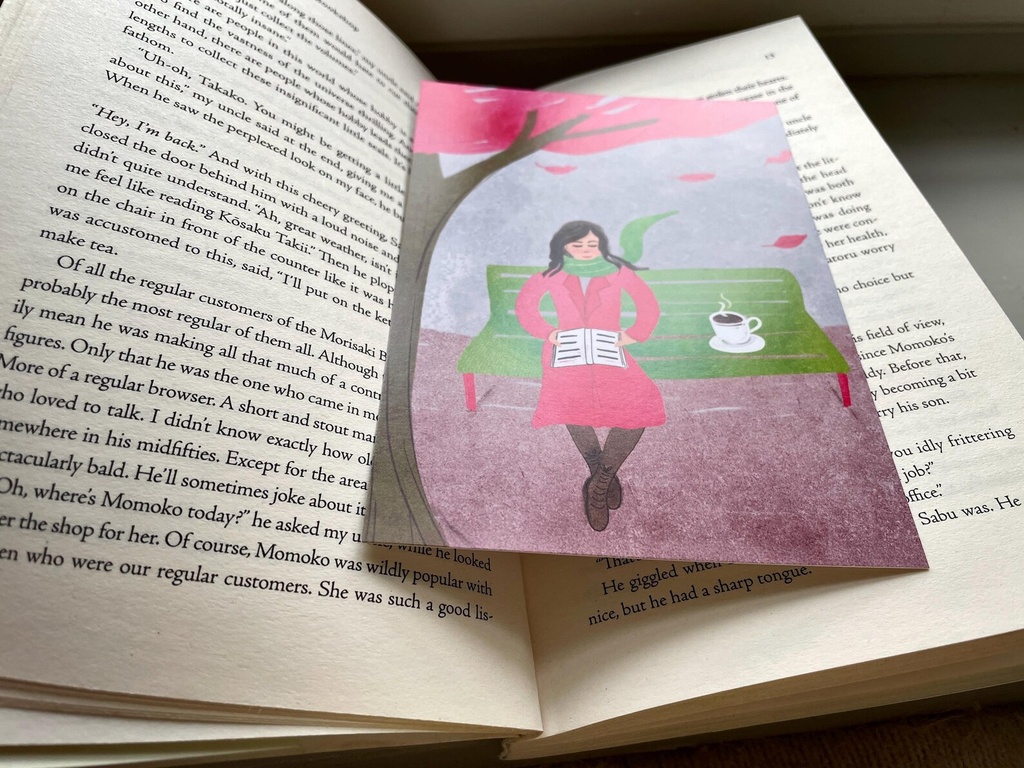 Elena Klein - Postkarte - Herbstliche Leseentspannung im Park