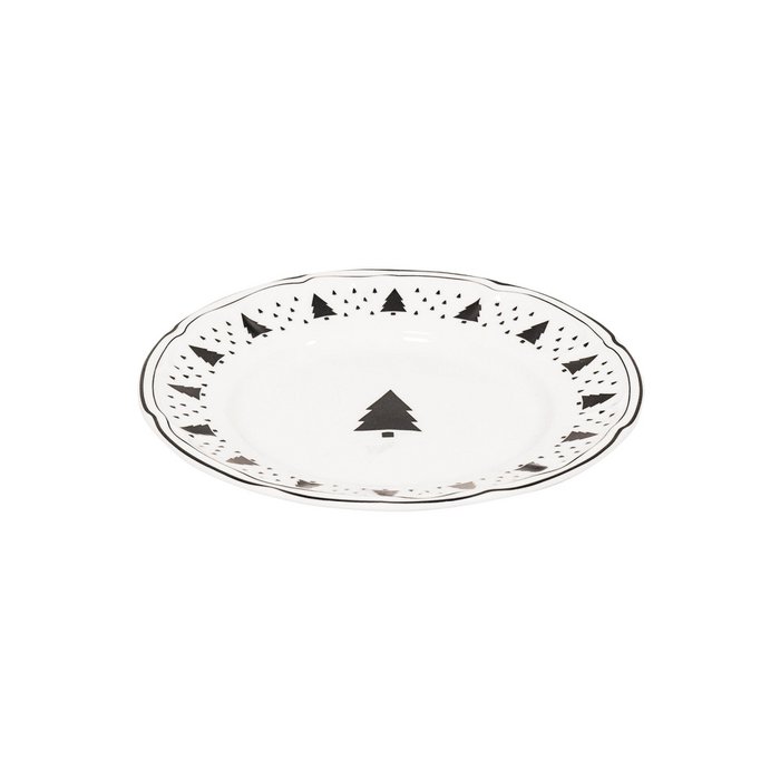 Housevitamin - mittlerer Teller Plate Xmas Tree Newbone China 10x15x1,5cm
