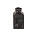 Housevitamin - Candle holder house ceramics black 6x5,5x11cm