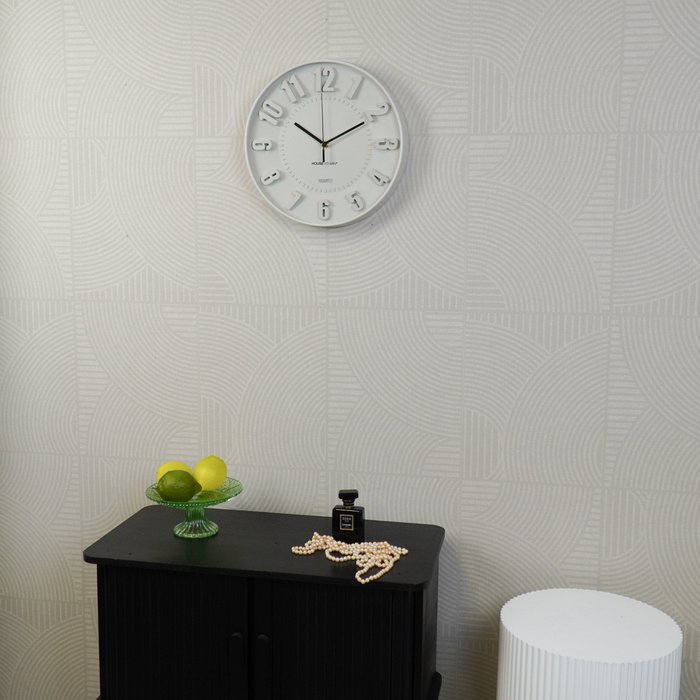 Housevitamin - Wall Clock Numbers Sand 30x30x4cm