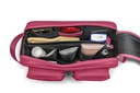 Doppel-Waschtasche | pink | beere | silber | genarbt