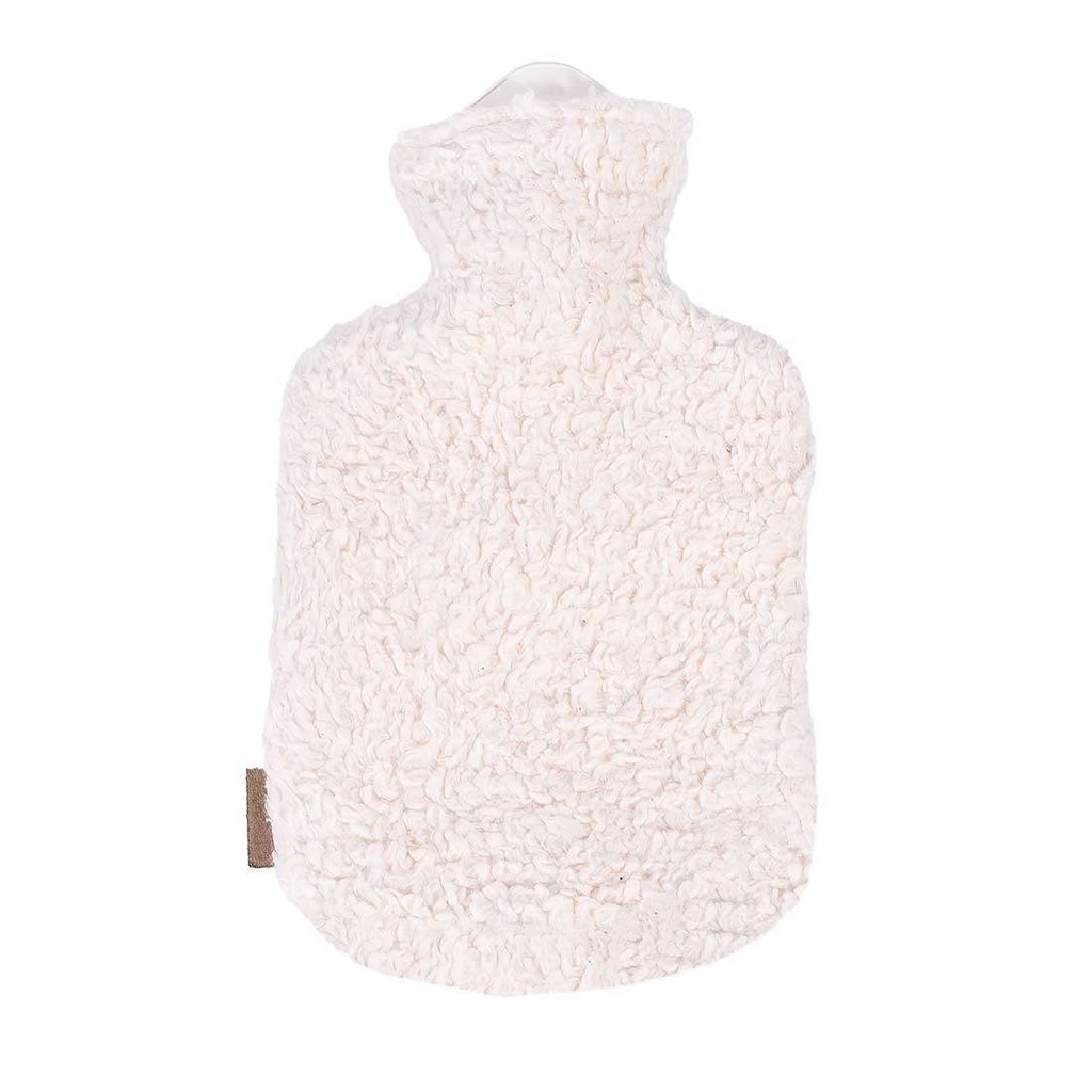 Maxx Factory - Wärmflasche MELLY Fluffy Cotton Teddy Baumwolle - 0,8 l - Herz braun