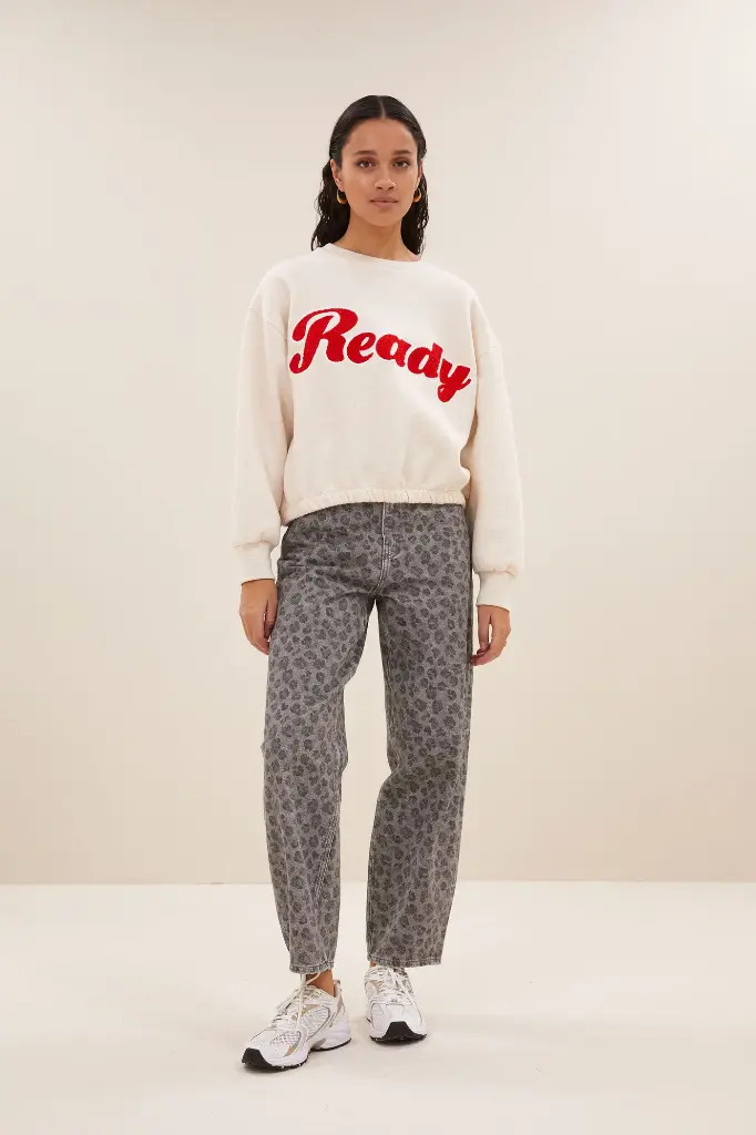 By Bar - Bodil Ready Sweater - 826 oyster melee 