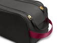 Doppel-Waschtasche | schwarz | beere | gold | genarbt