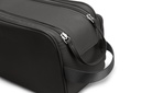 Doppel-Waschtasche | schwarz | grau | silber | genarbt