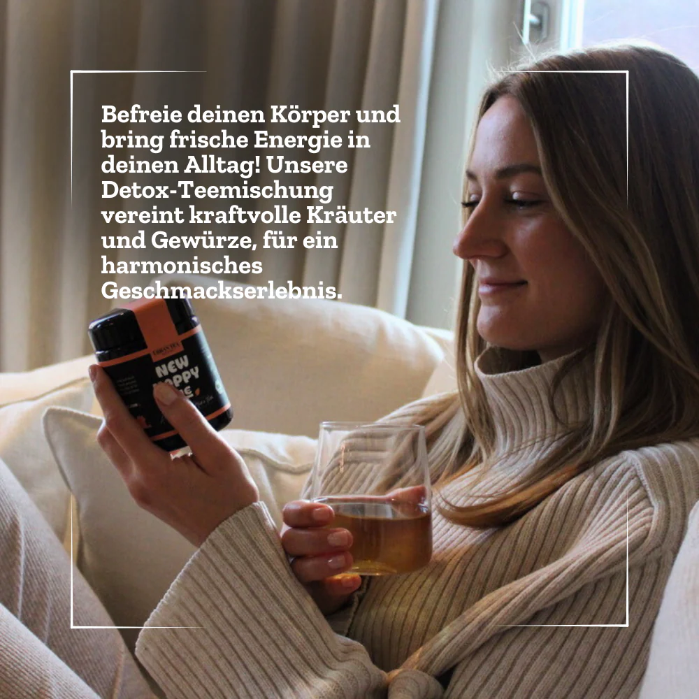 Urban Tea - New Happy Me - Bio Puretoxmischung mit Mate & Brennnessel im Violettglas - 50g