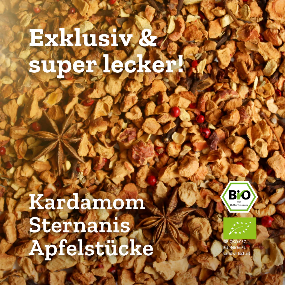 Urban Tea - Romeo Must Chai - Bio Gewürztee mit Kardamom & Nelke im Violettglas - 65g