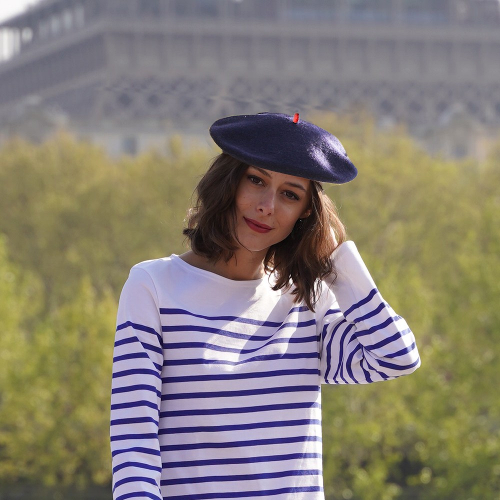 Le Beret Francais - Beret Baskenmütze - Marine / Dark blue