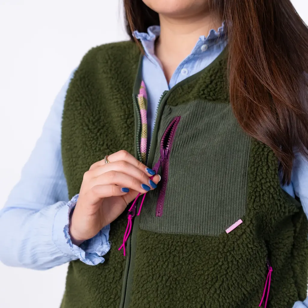 Billybelt - Sherpa Weste ärmellos - Khaki