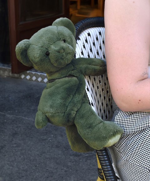 Doudou - Kuscheltier Tasche Bär kaki