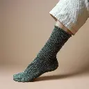 Klue - Glitter Lurex socks | Khaki | eco-friendly lyocell