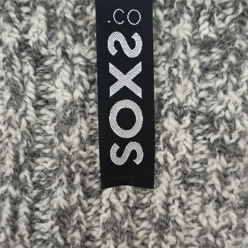 Soxs - Originals, mittelhoch, graue Wolle, jet black