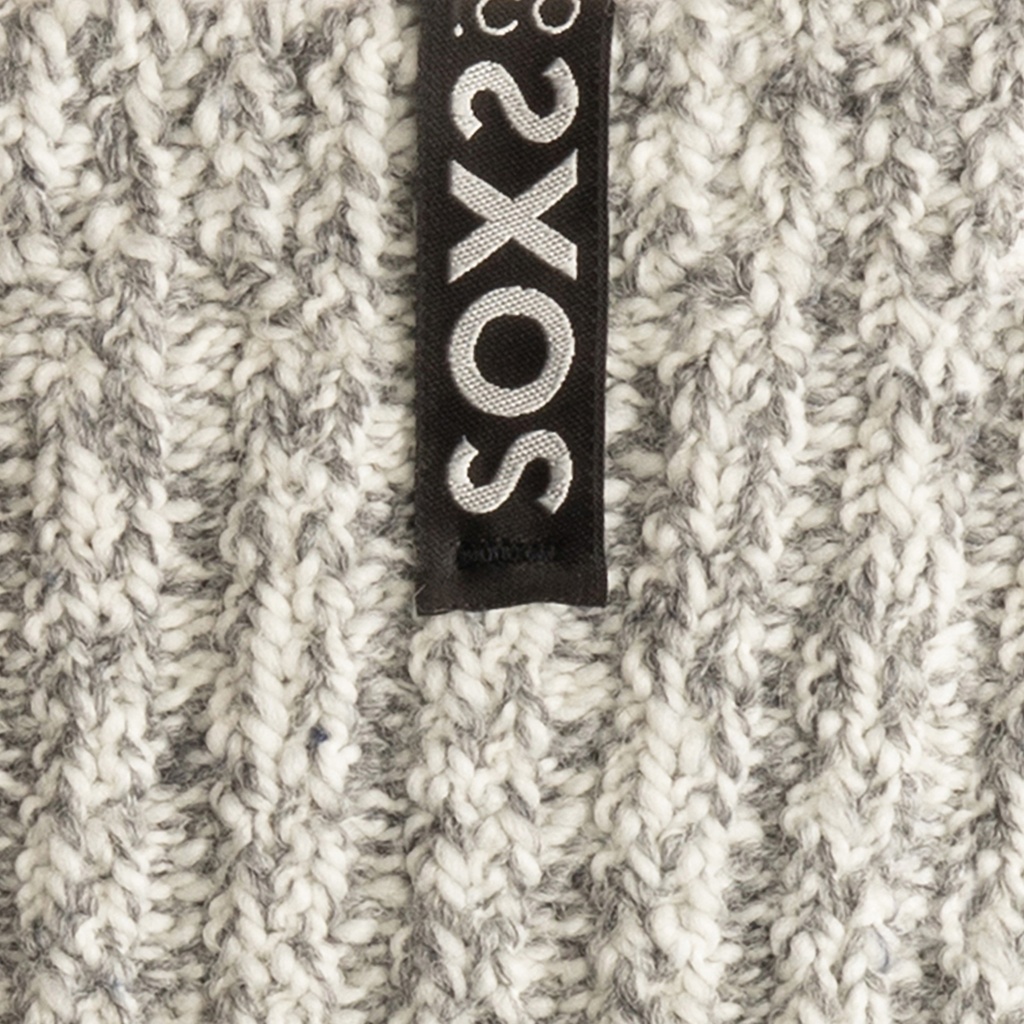 Soxs - Originals, rutschfest, mittelhoch, graue Wolle, phantom