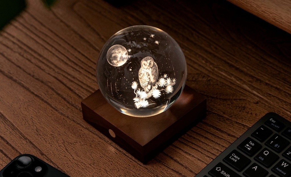 Gingko Design - Amber Crystal Light Dandelion