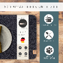 Maxx Factory - 2er Set Tischsets RUNDAD 4mm rPET - aus up-, recycling Filz - #901 anthrazit - Größe XXL 45x33 cm