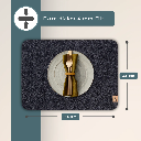 Maxx Factory - 2er Set Tischsets RUNDAD 4mm rPET - aus up-, recycling Filz - #901 anthrazit - Größe XXL 45x33 cm