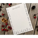 Annelis Art - Wunschzettelpapier, Din A4, 25 Blatt, Wunschzettel und winterliche Häuschen
