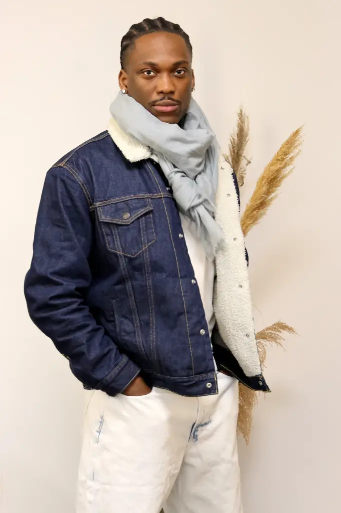 Monsieur Charli - Schal RUBEN abyss (very light grey)