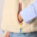 Billybelt - Sherpa Weste ärmellos - Ivory/White 2.0