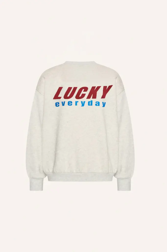 By Bar - Bibi Melange Lucky Every Day Sweater - 815 light grey melee
