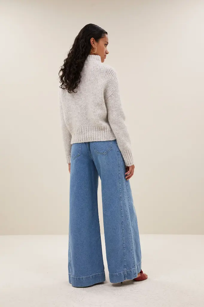 By Bar - Boxy Beau Pullover - 881 Stone Grey 