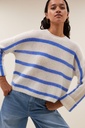 By Bar - Vide Stripe Pullover - 1634 Azul Blue Stripe