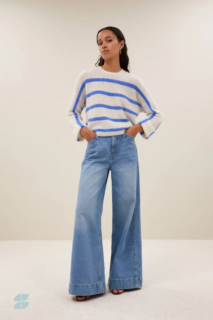 By Bar - Vide Stripe Pullover - 1634 Azul Blue Stripe