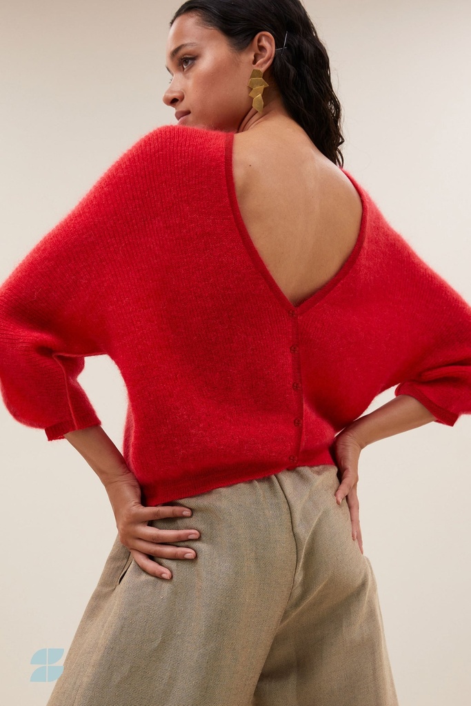 By Bar - Indra Cardigan - 1318 lollipop