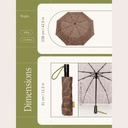 Original Duckhead - Regenschirm mit Automatik - Ripples in coffee compact umbrella 