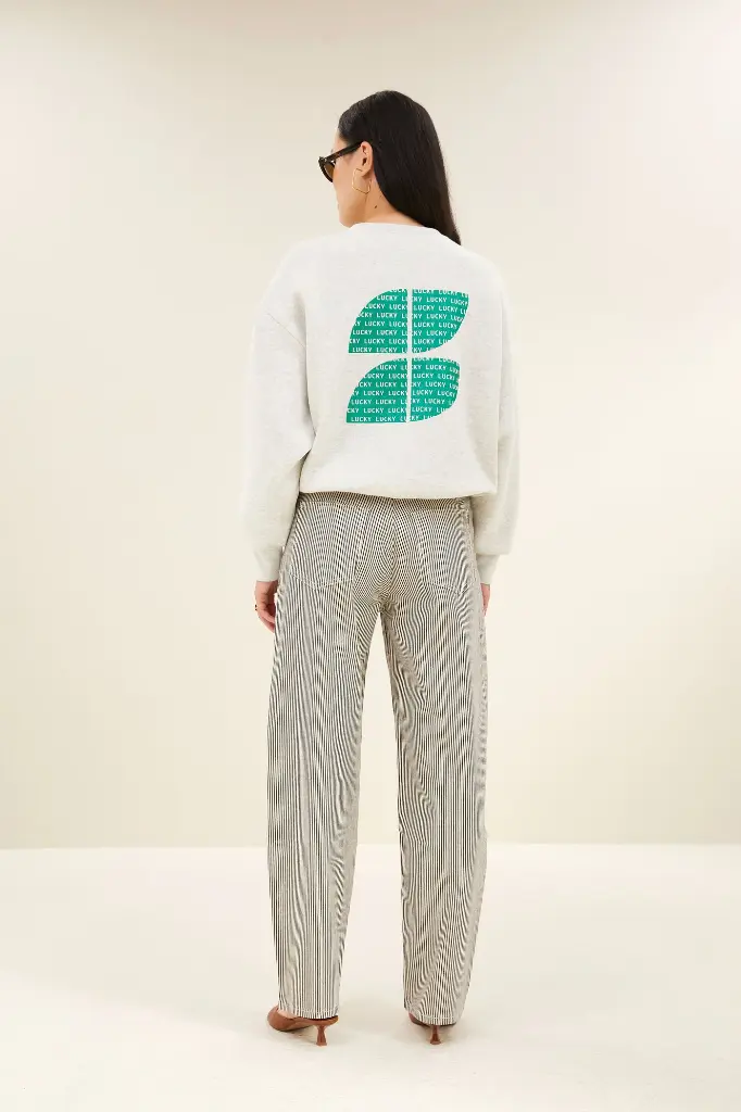 By Bar - Bibi Clover Sweater - 815 light grey melee