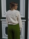 Caroline Biss - COSY PULLOVER WITH FLORAL RELIEF PATTERN cream