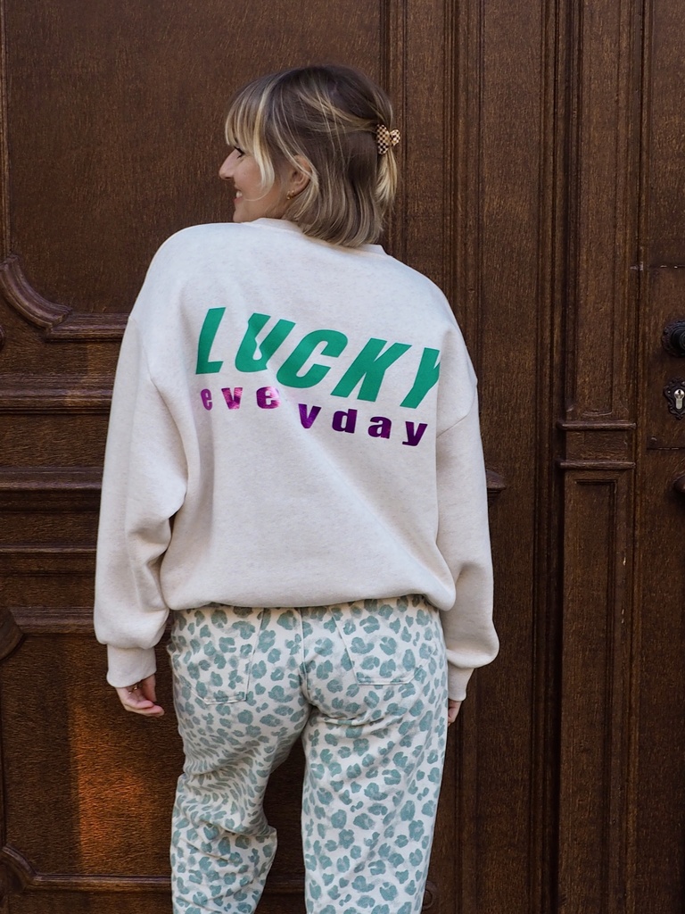 By Bar - Bibi Melange Lucky Everyday Sweater - 826 oyster melee