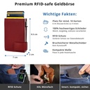 SecWal - Kartenetui mit XXL Münzfach Wiener Schachtel rot Leder