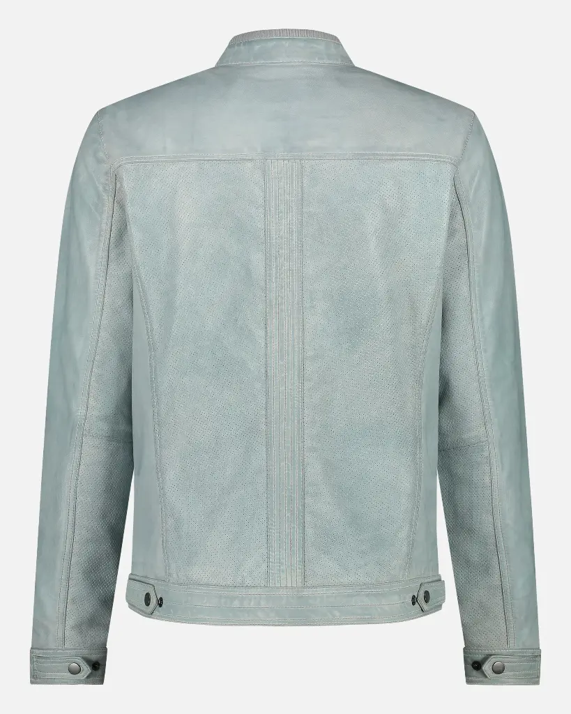 Amsterdam Heritage - Herren Lederjacke MILLER - Light Grey