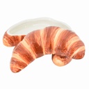 Dose mit Deckel Croissant braun
