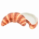 Dose mit Deckel Croissant braun