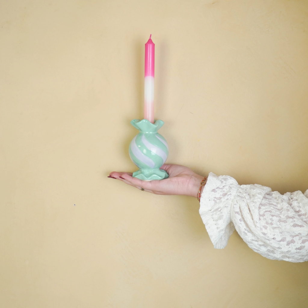 Housevitamin - Kerzenhalter TOFFEE CANDY rund mint