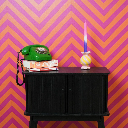 Housevitamin - Kerzenhalter TOFFEE CANDY rund gelb/rosa