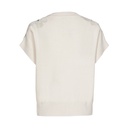 Caroline Biss - FINE KNIT SWEATER WITH FLORAL DETAIL, Natural