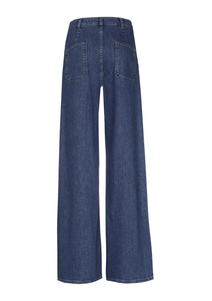 Caroline Biss - Hose FANCY JEANS WITH EMBROIDERY, MID WAIST, Jeans Mid Bleu